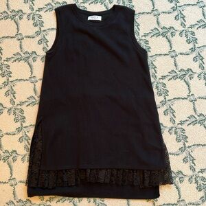 Bailey 44 Black Knit Long Sleeveless Top with Lace